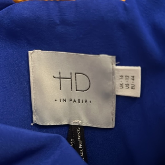 HD in Paris Black Floral Embroidered Scallop Hem Sleeveless Sheath Dress Size 12 - Picture 7 of 8